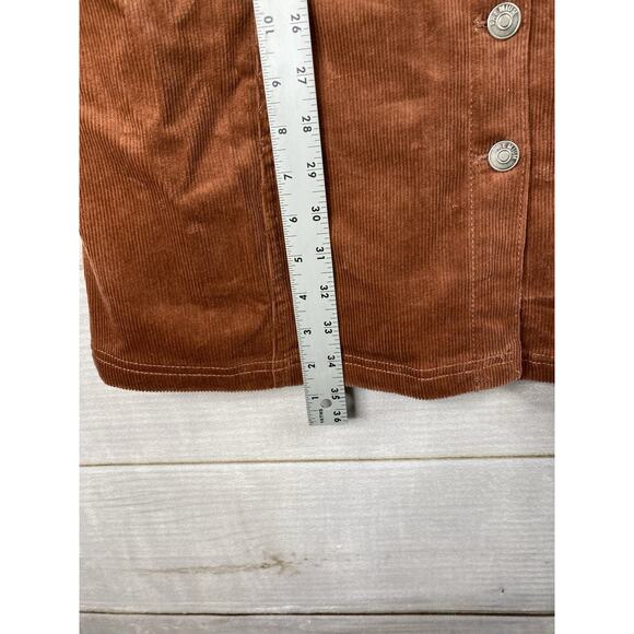 Love Tree Corduroy Dress Womens XL Brick Red Spaghetti Strap Button Front NWT - Picture 5 of 9